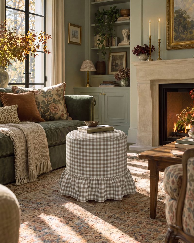 A living room styled with One Kings Lane furniture and décor